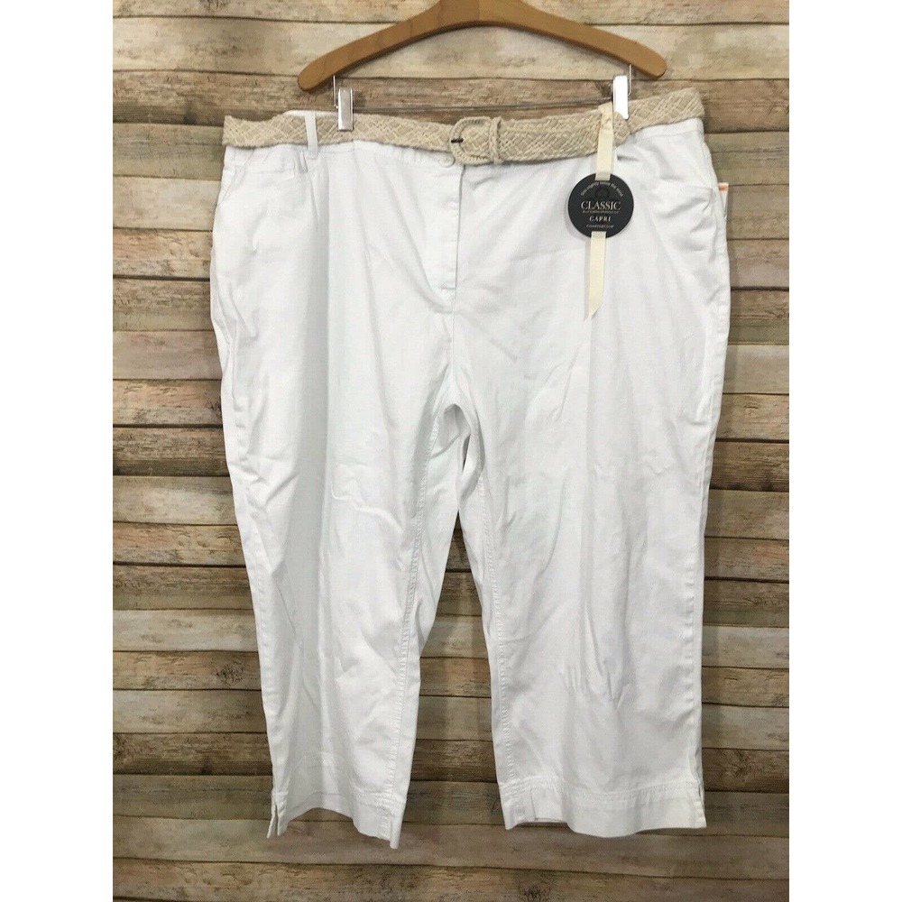 Charter Club Classic Capri Cropped White Pants